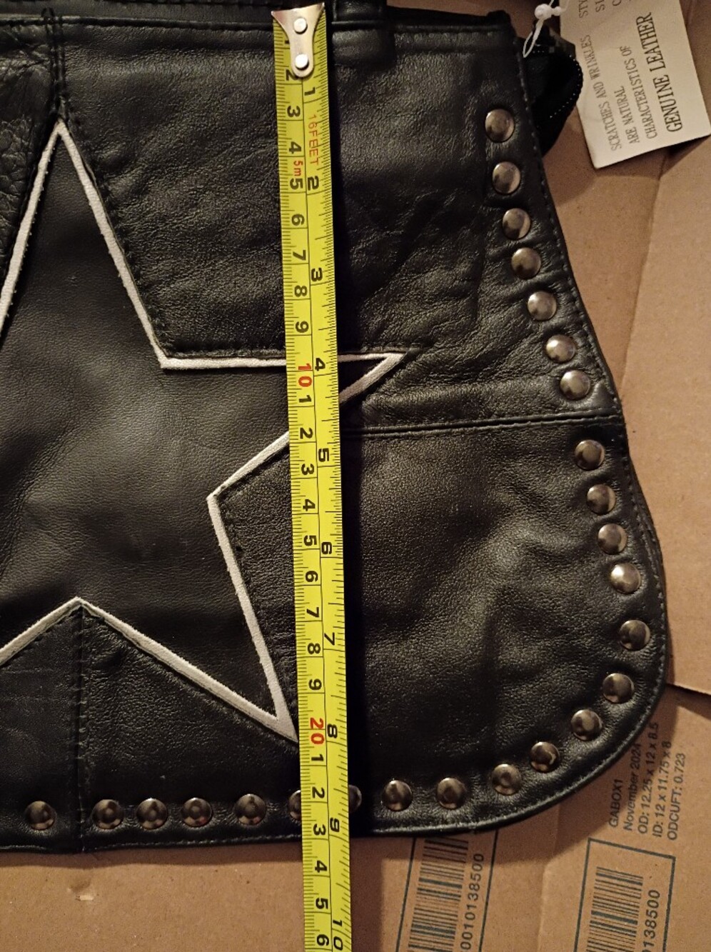 New Michael Michelle Genuine Leather Star Shoulder Bag Purse - Picture 10 of 15